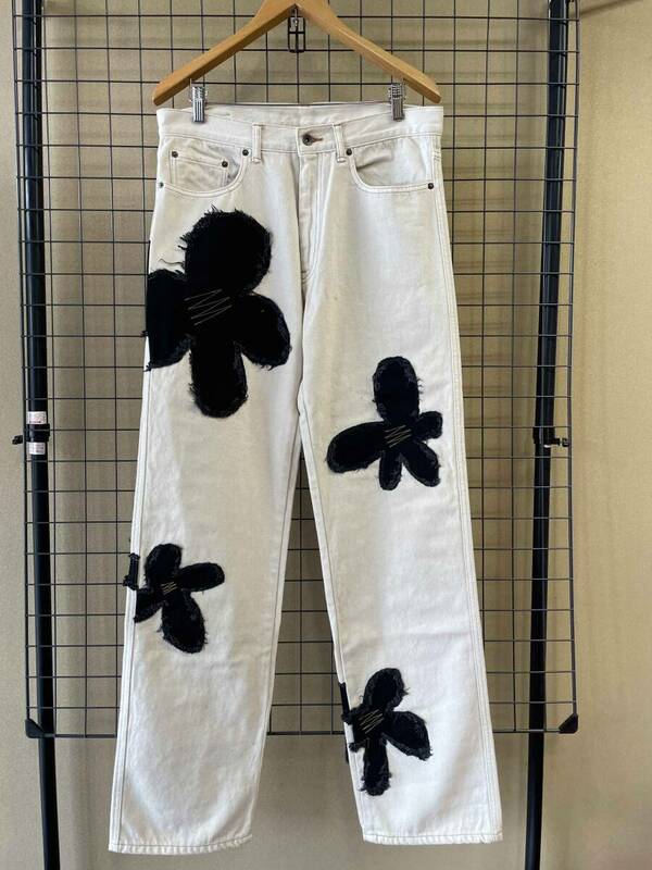 【KHOKI/コッキ】23aw Flower Pattern Denim Pants size3 MADE IN JAPAN フラワーパターン デニムパンツ トラウザー パッチワーク