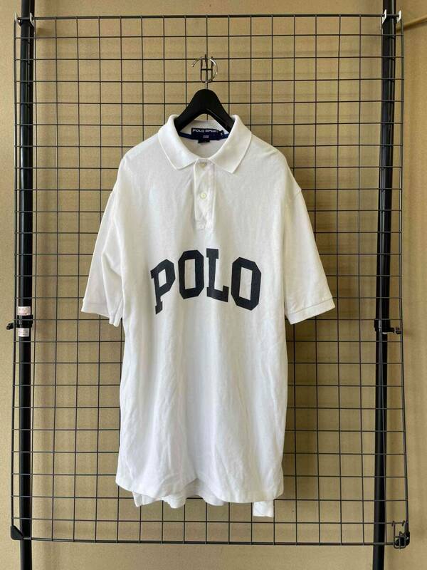 【POLO SPORT RALPH LAUREN/ポロスポーツ ラルフローレン】90s Vintage Big POLO Print Polo Shirt 90年代 ヴィンテージ ポロシャツ