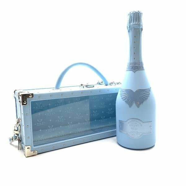 ANGEL エンジェル シャンパン ドゥミセック ブルー 750ml 青 甘口 お酒 アルコール12.5％ レザータイプ BOX ケース 管理RY24001668