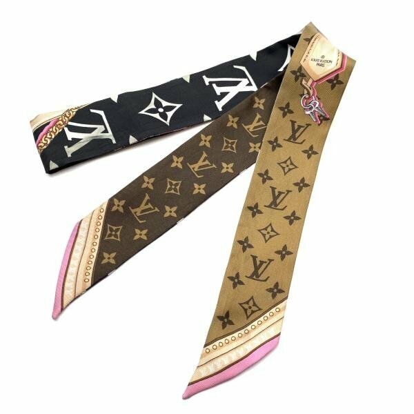 LOUIS VUITTON ルイヴィトン M76676 バンドーMM アルティメット スカーフ シルク素材 モノグラム レディース 管理RY24001740