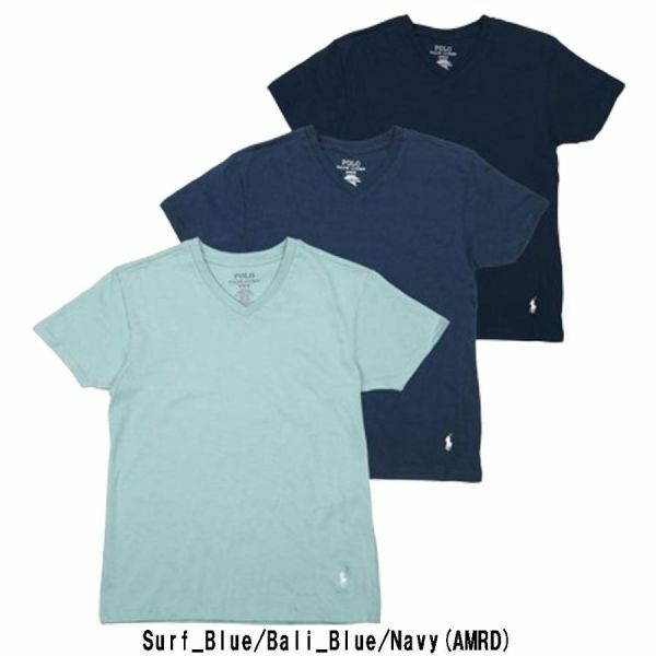 ※訳あり アウトレット POLO RALPH LAUREN(ポロ ラルフローレン)Vネック Tシャツ 3枚セット キッズ 子供用 ボーイズ RKVNP3 (AMRD) Mサイズ