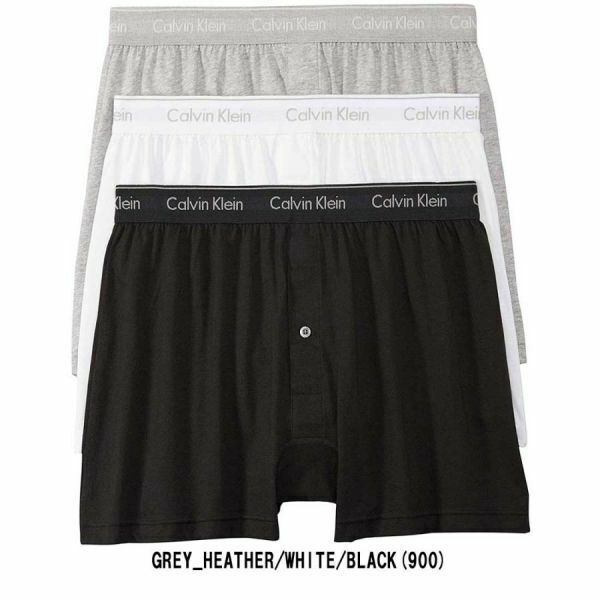 ※訳あり アウトレット Calvin Klein(カルバンクライン)ck ニットトランクス ボクサー 3枚セット メンズ 前開き NB4005-900 Sサイズ