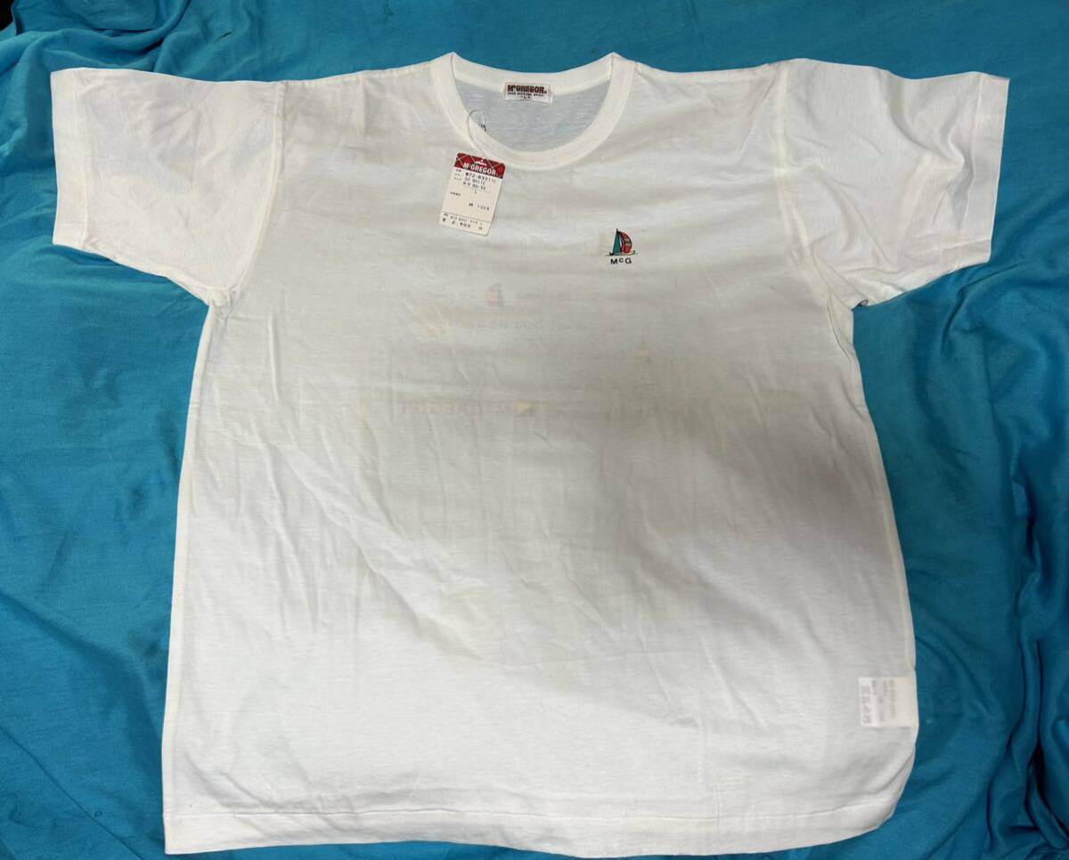 送料無料！デッドストック！ヴィンテージ80's日本製マックレガーMcGREGORプリントバインダーネックTシャツ