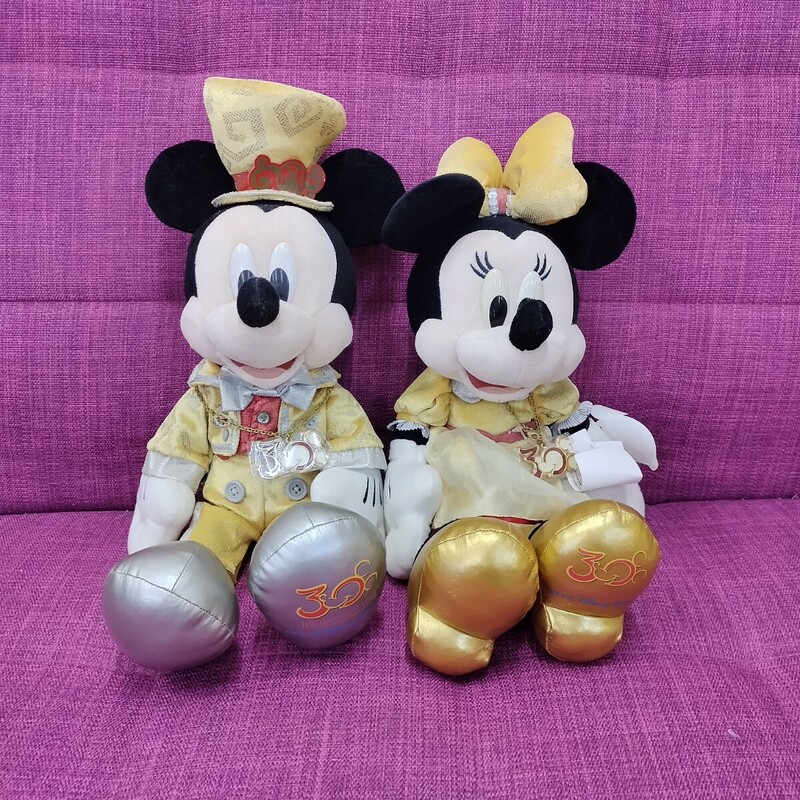 NR1259 ミッキーマウス ミニーマウス ぬいぐるみ ディズニー Disney DISNEY 2点セット TOKYO DISNEYRESORT リゾート 30周年記念 タグ付き 