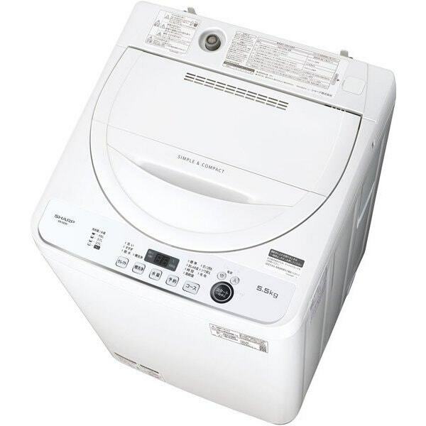 ☆SHARP　シャープ　全自動洗濯機　5.5kg ES-GE5E　ホワイト　中古☆