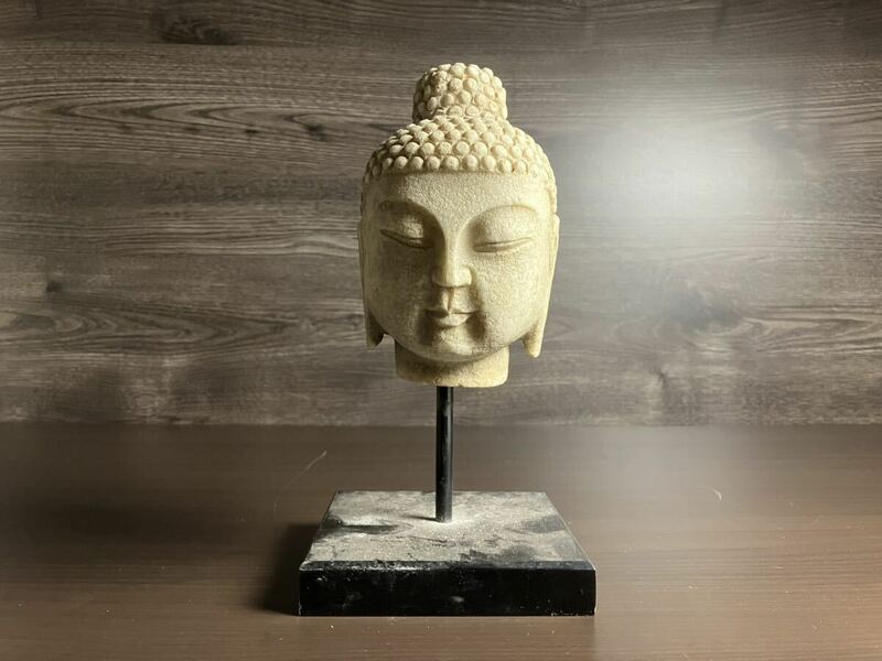 仏教美術 石製 仏頭 仏像 旧家整理品