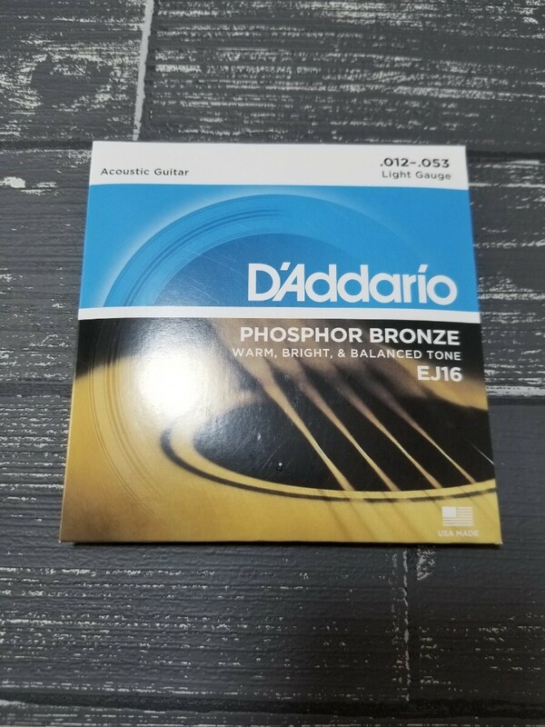 ★新品　D'Addario　ダダリオ アコースティックギター弦 EJ-16