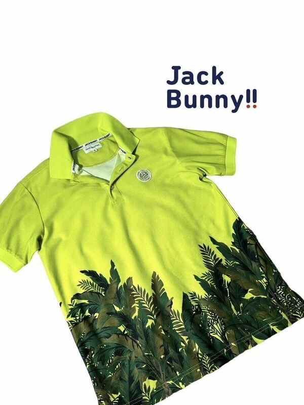 【希少デザイン】新品同様◆ PEARLY GATES ジャックバニー JACKBUNNY ◆半袖 ポロシャツ ゴルフウェア トップス サイズ 4 M相当
