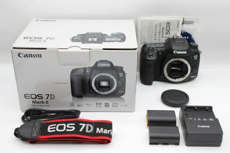 極美品◆Canon キヤノン EOS 7D Mark II ボディ◆バッテリー2個付♪0527