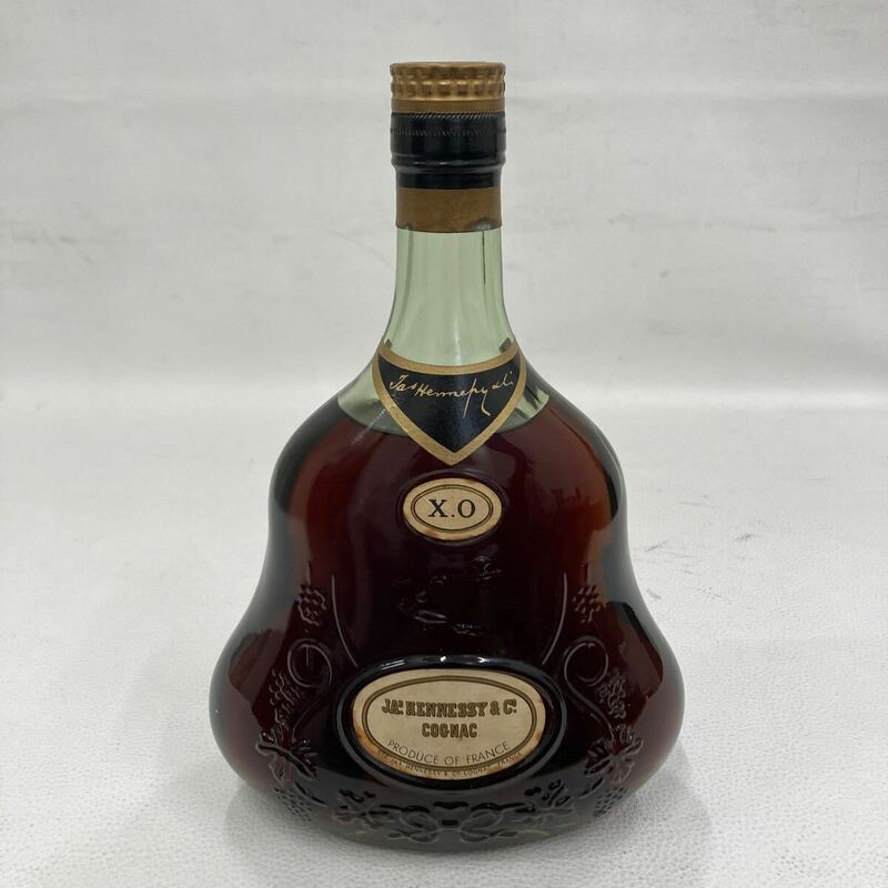 〇【6859】未開栓 古酒 ヘネシー jas hennessy & co 金キャップ グリーンボトル コニャック XO 700ml / ブランデー旧ラベル