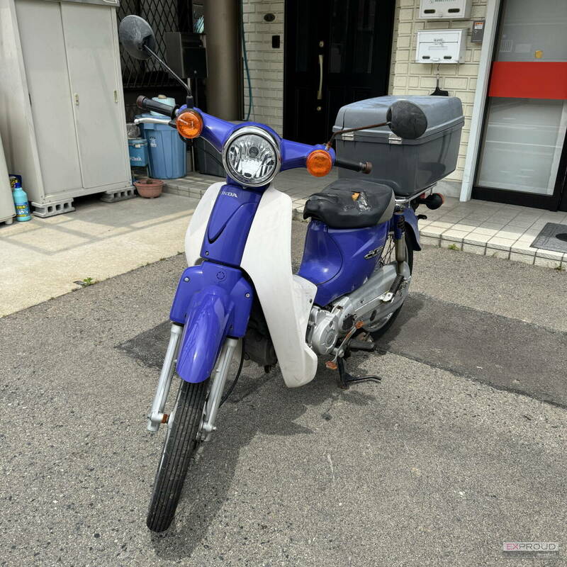 良品★④HONDA EBJ-JA07型 スーパーカブ110 ホンダ110 コスタブルー 車両本体 キック一発始動アイドリング良好 廃車証明 鍵有現状渡 動画有