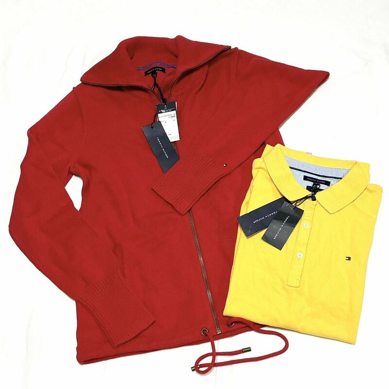 TOMY HILFIGER トミー パーカー ポロシャツ Classic Fit 黄 赤 Mサイズ 未使用 alp梅0423