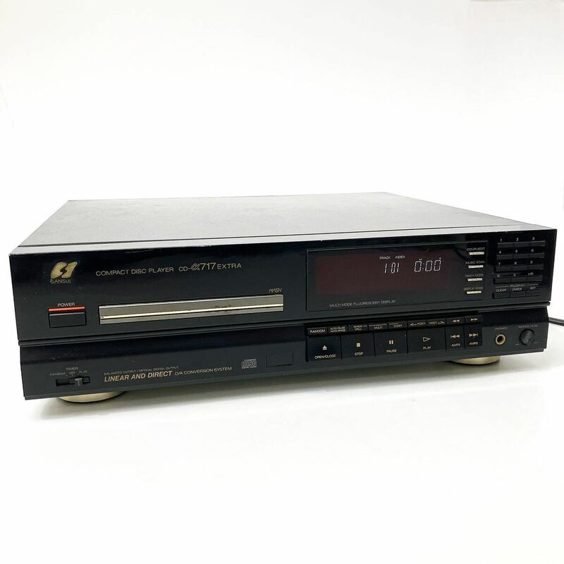 SANSUI サンスイ CD-α717 EXTRA CDプレーヤー オーディオ機器 通電確認済 alpひ0430