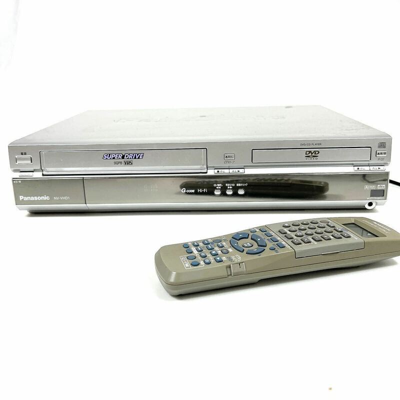 Panasonic パナソニック NV-VHD1 VHSビデオ一体型DVDプレイヤー リモコン付 通電確認済み alp 岩0514長
