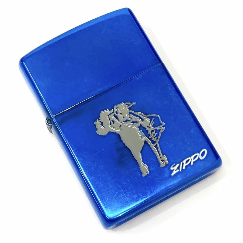 zippo ジッポー ウィンディ ガール ブルー 2002年製 シリアルナンバー01347 オイルライター alp岩0509