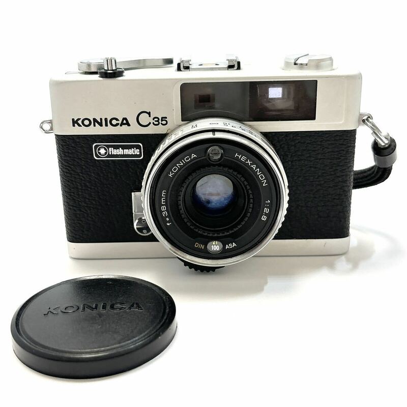 KONICA コニカ C35 HEXANON 1:2.8 f=38mm コンパクトフィルムカメラ alpひ0518