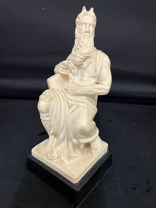 細密彫刻|彫刻|モーゼ像|置物|人物|天然|白材|インテリア|オブジェ|骨董品|古美術|ミケランジェロ|イタリア