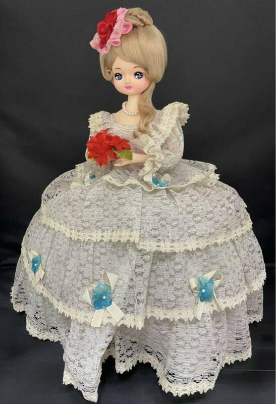【希少】フランス人形 昭和レトロ お姫様ドレス 中世ヨーロッパ お人形さん 女の子 アンティーク ドール　