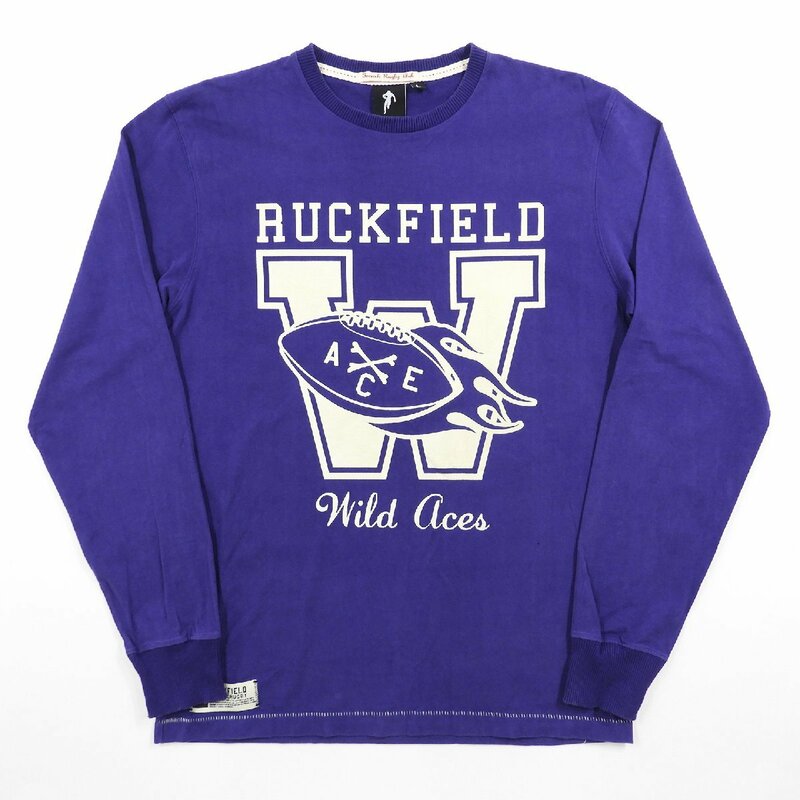 RUCKFIELD ロックフィールド 長袖Tシャツ プリント Wild Aces Size L #18735 アメカジ カジュアル ラグビー Tee