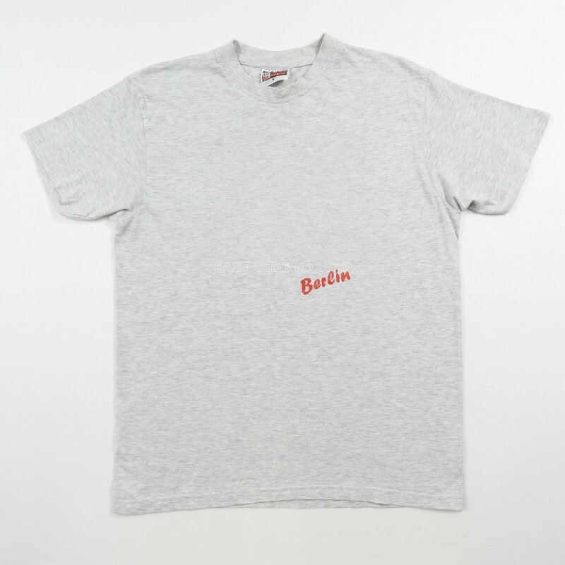 US BASIC EAST SIDE GALLERY Berlin 半袖 Tシャツ グレー size S #19045 送料360円 アメカジ プリント ベルリン