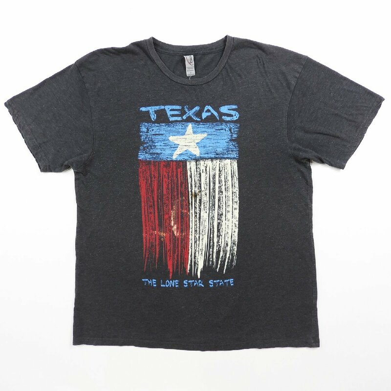 TEXAS THE LONE STAR STATE テキサス州旗 半袖 プリントTシャツ size L #19046 送料360円 COTTON HERITAGE アメカジ