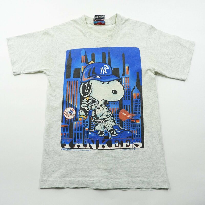 90's ニューヨーク ヤンキース スヌーピー Tシャツ size S #19231 送料360円 アメカジ GARMENT GRAPHICS SNOOPY
