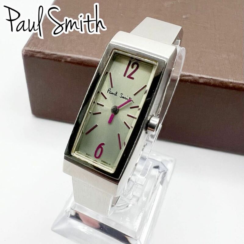 【稼働品】Paul Smith ポール スミス レディース スクエア　腕時計　グリーン　カシス　クォーツ 送料無料