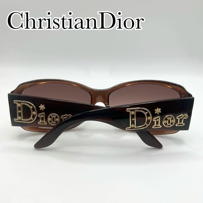 ChristianDior クリスチャンディオール　サングラス　フラワー　ロゴ　大きめロゴ　アイウェア ブラウン　日除　日差し　送料無料