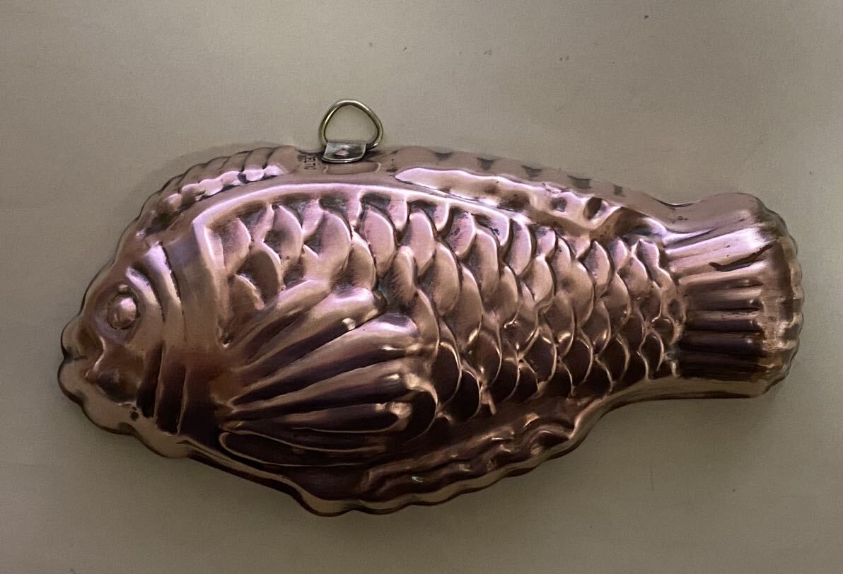 フランス　魚のパイ型　Fish Pie Mold 1990年頃　長さ約19センチ　料理道具