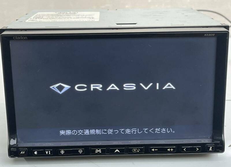 美品 動作品 Clarion クラリオン HDD AV-Naviシステム CRASVIA NX809 2009年 DVD再生 フルセグ TV USB(H2)