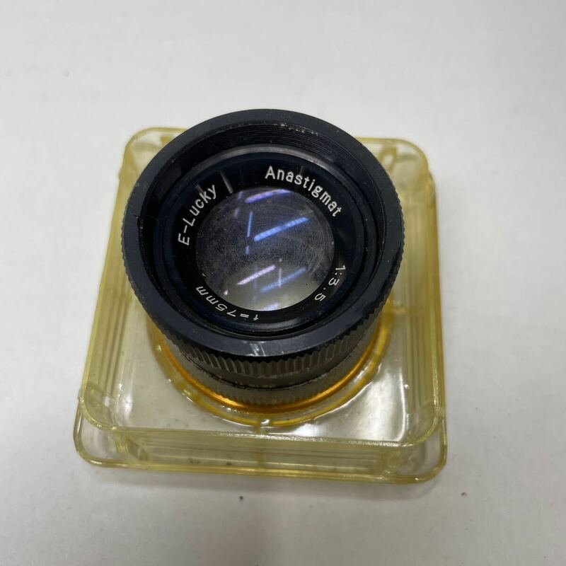ジャンク/返品不可　レンズ Fujimoto フジモト E-Lucky Anastigmat 75mm F3.5 #j01975 j2