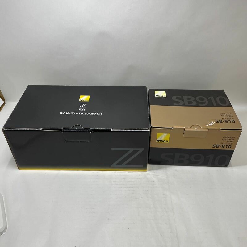 ジャンク/返品不可　空箱2つ　Nikon Z50 , SB-910 #j02013 j7