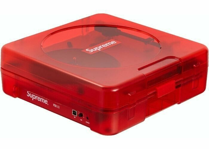 supreme Numark PT01 Portable Turntable Red ヌマーク ポータブル ターンテーブル レッド 