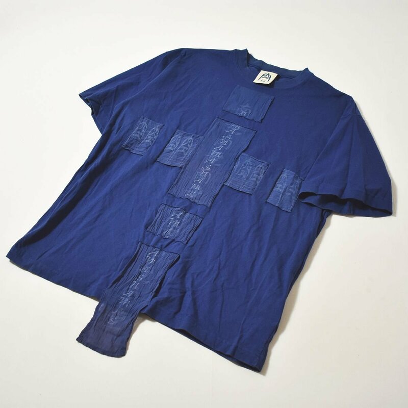 ★ クウ 空 K.U 南無デザイン 半袖 Tシャツ L ネイビー メンズ 男性用 アメカジ 古着 ストリート アジアン★