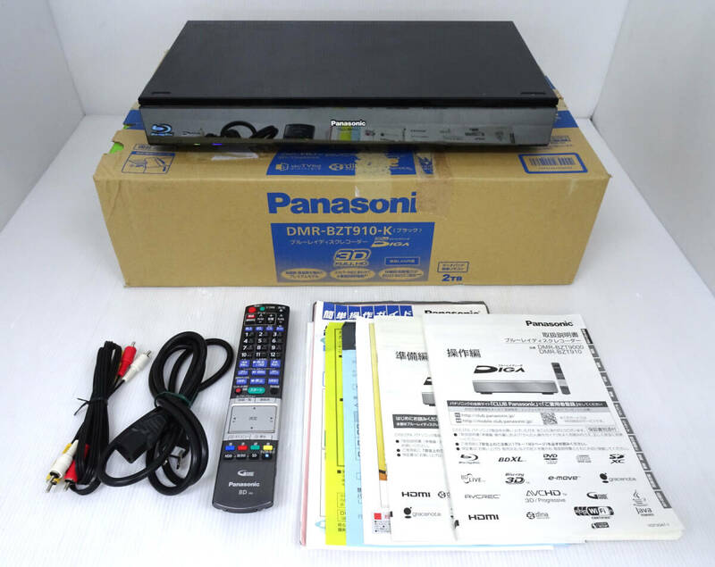 Panasonic パナソニック ブルーレイディスクレコーダー DMR-BZT910-K ブラック 動作未確認 現状品