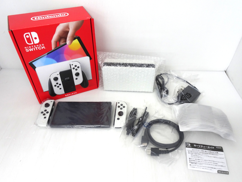 ジャンク Nintendo Switch ニンテンドースイッチ 本体 ホワイト 有機EL 初期化済