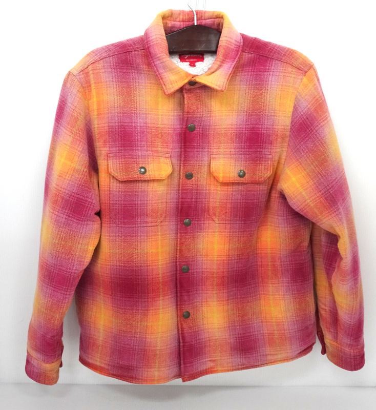 Supreme シュプリーム 22AW Shearling lined flannel shirt シアリングライン フランネルシャツ サイズS ボア