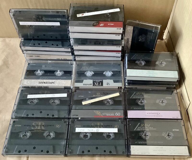 TDK ハイポジション Type2 録音用カセットテープ中古品 24本まとめて SR と SR-X 