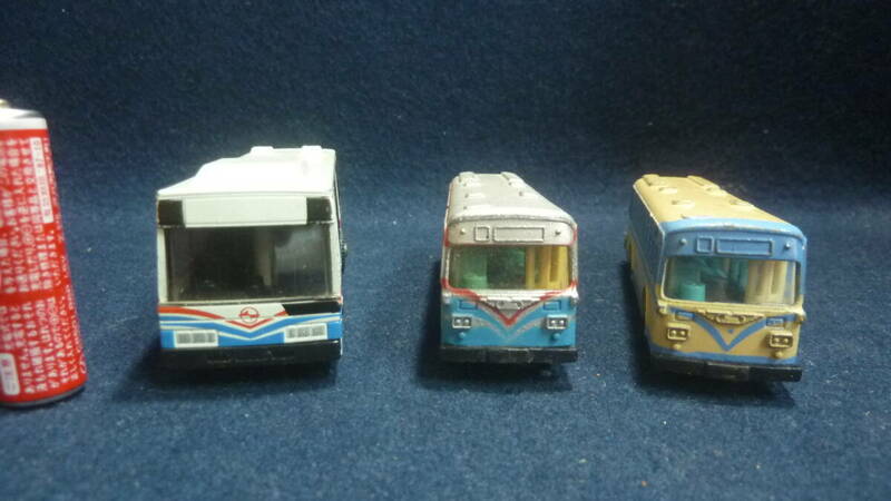古いバス３台！BUS.トーレン１台,ニシキ1/100.２台.JAPAN製、中古品
