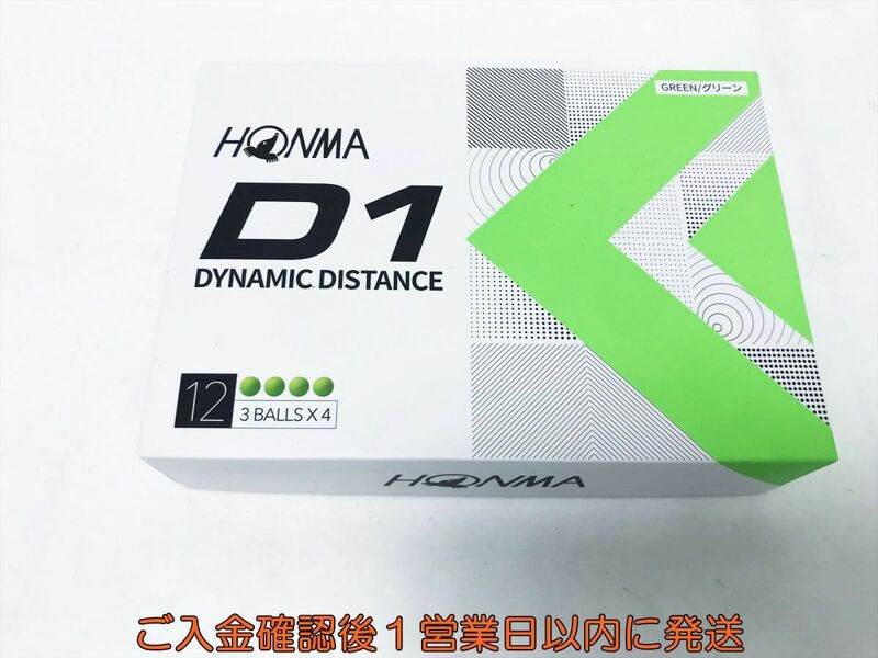【1円】未使用品 ゴルフ HONMA ホンマ D1 グリーン ゴルフボール 1ダース G02-154tm/F3
