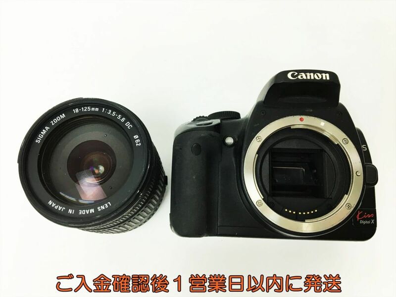 【1円】Canon EOS Kiss Digital X DS126151 一眼レフデジタルカメラ ボディ レンズ 18-125mm F:3.5-5.6 未検品ジャンク J05-1051rm/F3