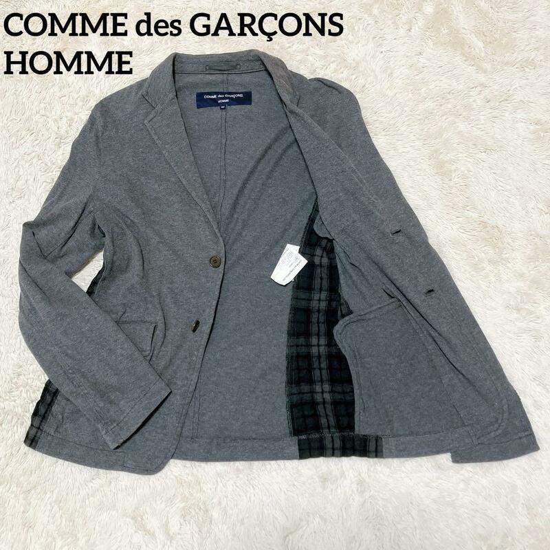 高級コムデギャルソンオム COMME des GARCONS HOMME アンコンジャケット サマージャケット テーラードジャケット グレー チェック Mサイズ