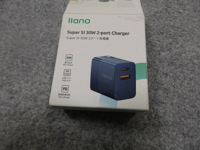 ★☆llano 30W PD充電器 2-port(USB-A & USB-C) 急速充電器 折りたたみ式　未使用☆★
