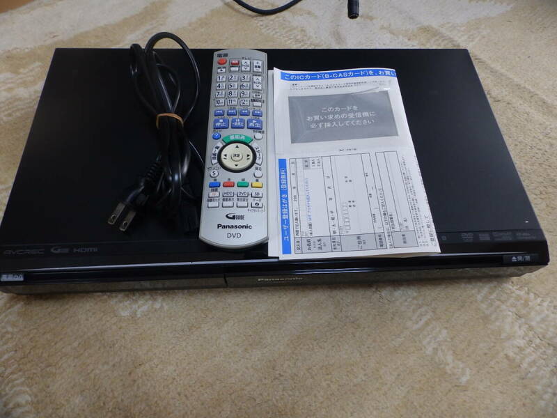 ★☆動作確認済み Panasonic パナソニック DMR-XE100 HDMI出力 DVDレコーダー HDD DIGA BD B-CASカード リモコン付属☆★