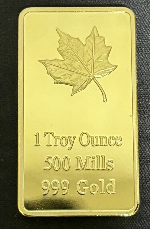 CREDIT GOLD Gold 金貨バー長方形 専用カプセル入り 記念金貨コイン 外国古銭 大型金貨 