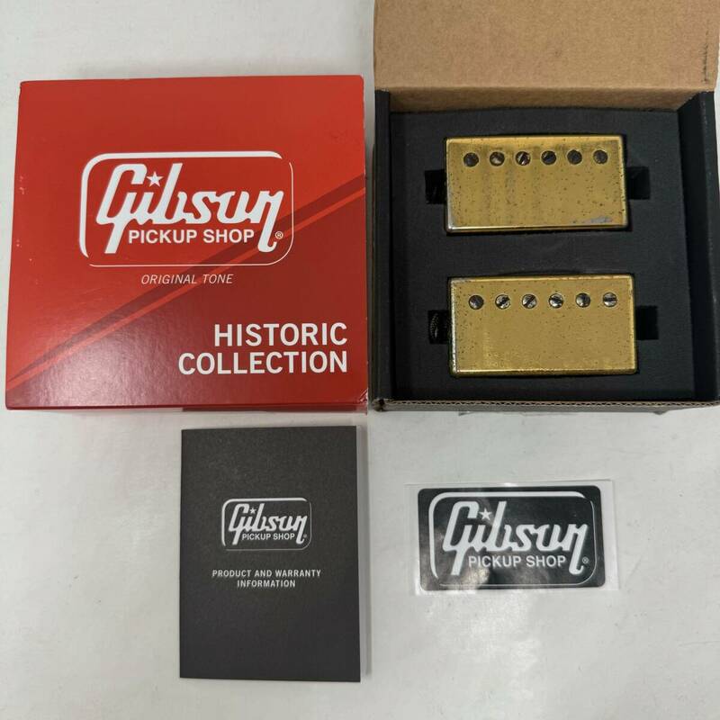 動作品 Gibson Custombucker set True Historic Gold Covers PUCBDBGC2 ギブソン ピックアップ セット