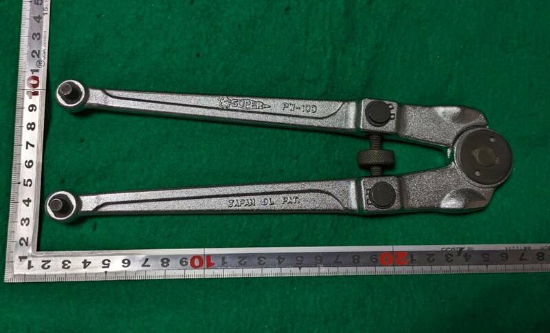 【中古・送料無料】PIN SPANNER ピンスパナ　PW-100　Supertool （PWA　5mm/7mm）