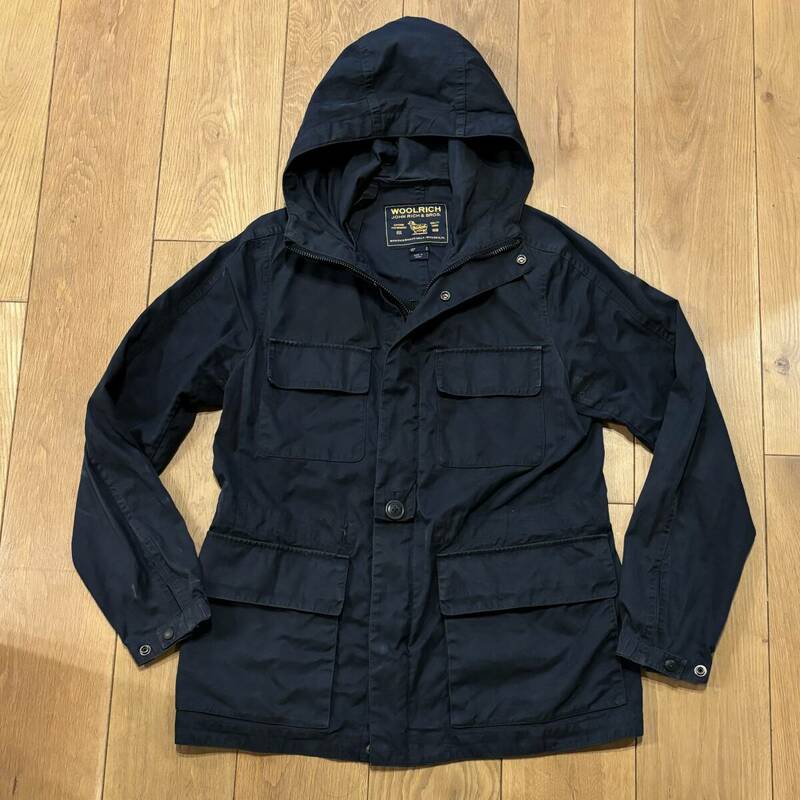 【WOOLRICH JOHN RICH＆BROS.／ウールリッチ】マウンテンパーカー　M位　ネイビー　コットン　ポリエステル