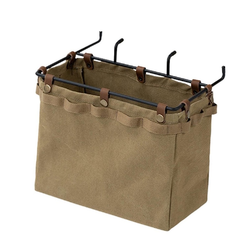 テーブルサイドバッグ 綿帆布製+メッシュバッグ 2種類 収納ラック折り畳み可能 キャンプ アウトドア バーベキュー 収納 ゴミ箱 