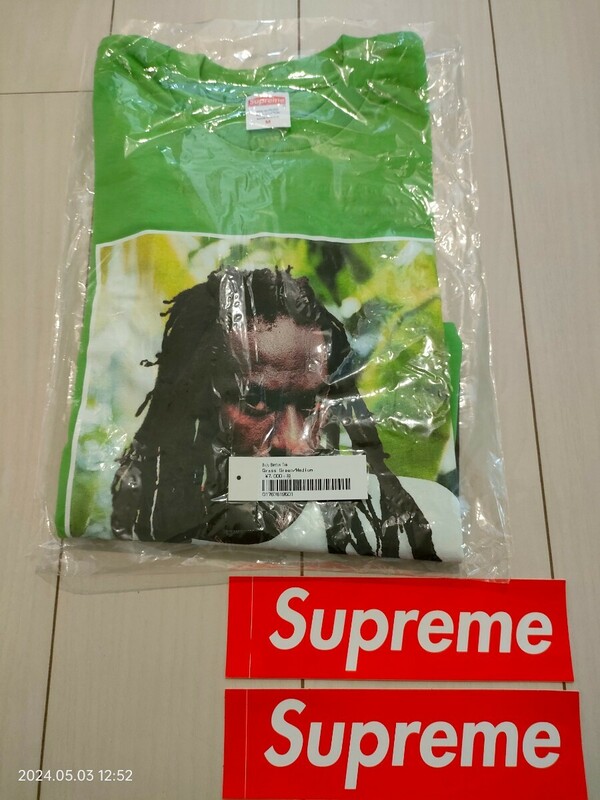 新品未使用 supreme Buju Banton photo Tee ブジュバントン フォト Tシャツ シュプリーム box green M logo